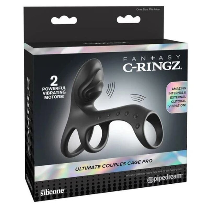 FANTASY C-RINGZ - ANILLO VIBRADOR PARA PAREJAS ULTIMATE COUPLES CAGE PRO 19.5 CM - Imagen 2