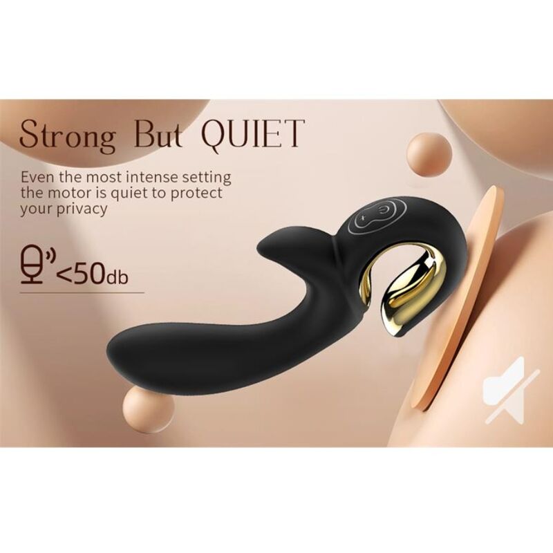NALONE - LULU VIBRADOR RABBIT CON EMPUJE NEGRO - Imagen 2