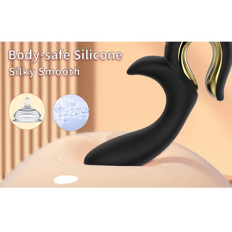 NALONE - LULU VIBRADOR RABBIT CON EMPUJE NEGRO - Imagen 4