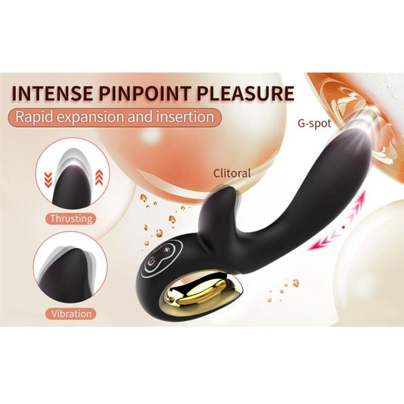 NALONE - LULU VIBRADOR RABBIT CON EMPUJE NEGRO - Imagen 5