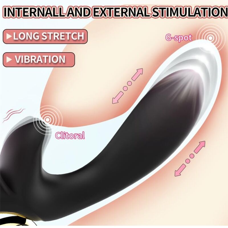 NALONE - LULU VIBRADOR RABBIT CON EMPUJE NEGRO - Imagen 8
