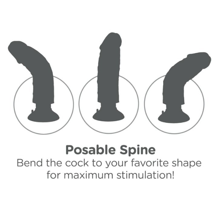 KING COCK - DILDO VIBRADOR 23 CM NATURAL - Imagen 3