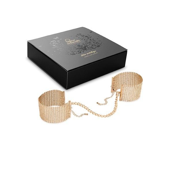 BIJOUX - DÉSIR MÉTALLIQUE ESPOSAS MALLA METALICA DORADA - Imagen 2