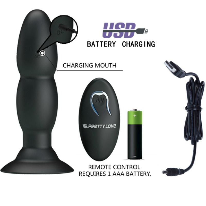 PRETTY LOVE - PLUG VIBRADOR Y ROTACIÓN POR CONTROL REMOTO - Imagen 3