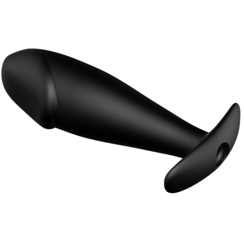 PRETTY LOVE - PLUG ANAL SILICONA FORMA PENE Y 12 MODOS VIBRACIÓN NEGRO - Imagen 3