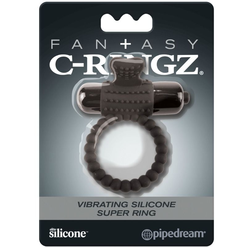 FANTASY C-RINGZ - ANILLO VIBRADOR DE SILICONA NEGRO - Imagen 2