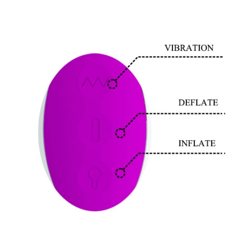 PRETTY LOVE - DEMPSEY VIBRADOR HINCHABLE RECARGABLE - Imagen 5