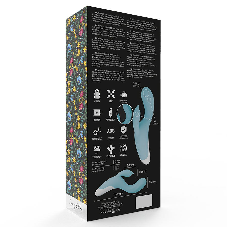 MIA - DRESDE VIBRADOR AZUL TURQUESA - Imagen 6