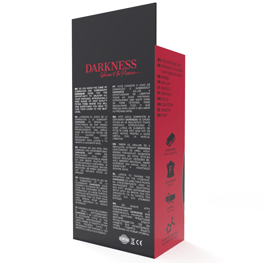 DARKNESS - MORDAZA SILICONA HUESO ROJO - Imagen 2