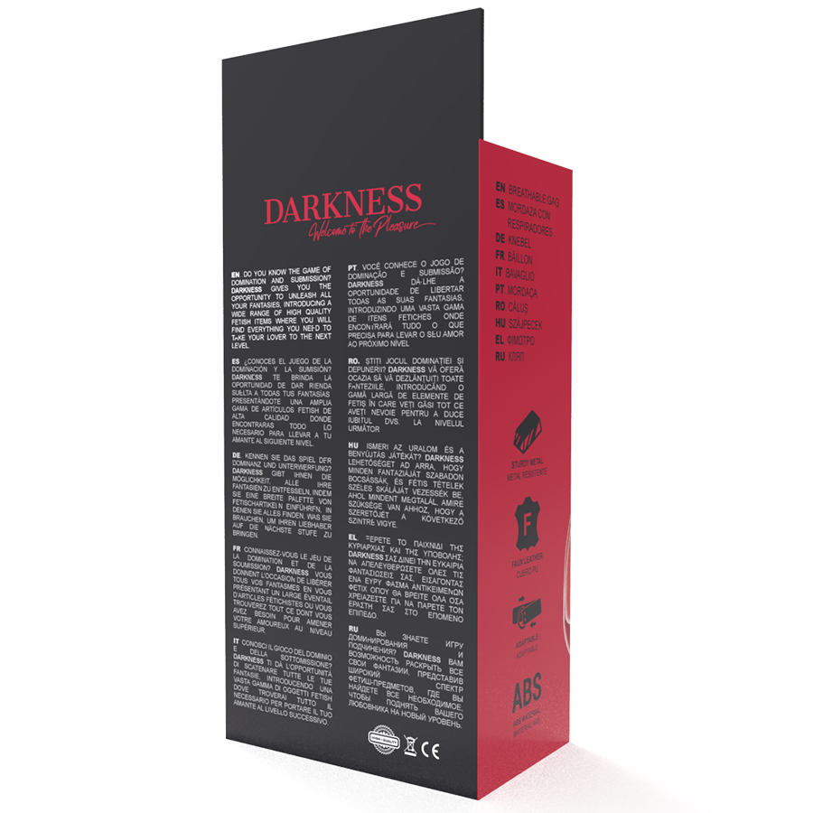 DARKNESS - MORDAZA TRANSPIRABLE ROJO - Imagen 2