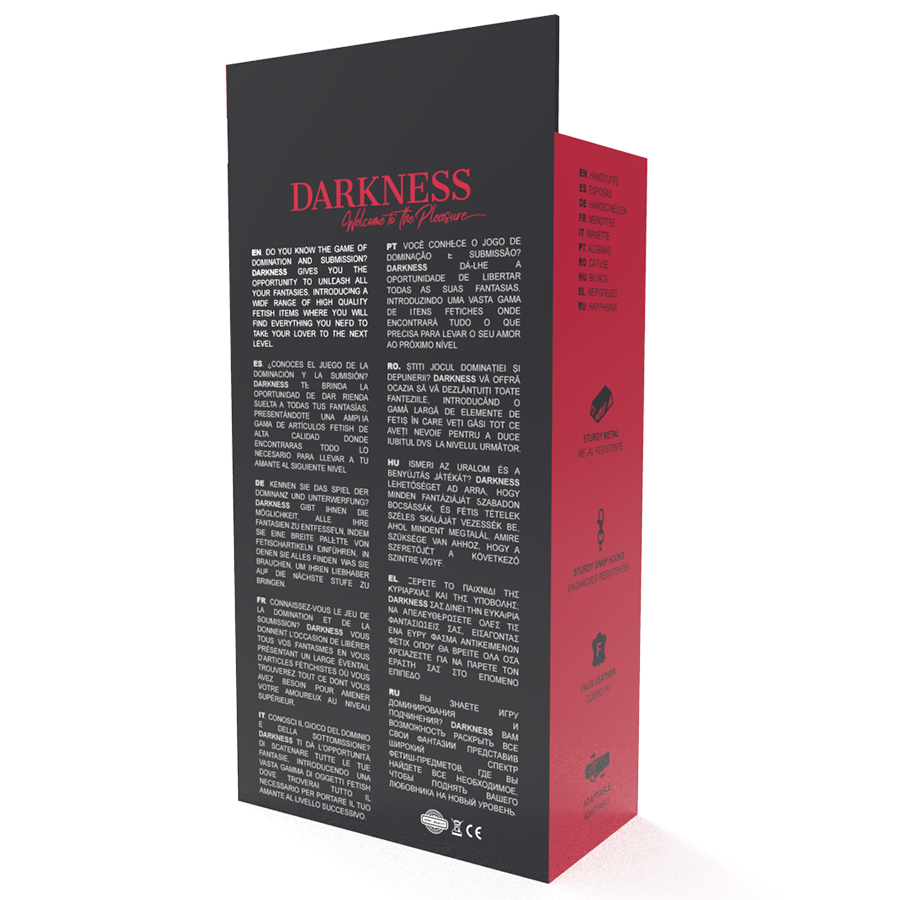 DARKNESS - ESPOSAS AJUSTABLES NEGRO CON DOBLE CINTA REFUERZO - Imagen 4