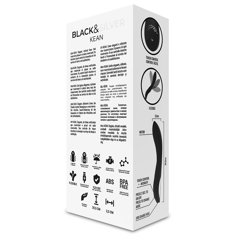 BLACK&SILVER - KEAN VIBRADOR TOUCH CONTROL - Imagen 10