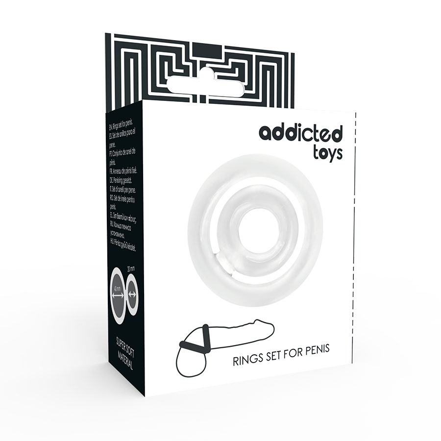 ADDICTED TOYS - POTENZ SET ANILLOS PENE CLEAR - Imagen 4