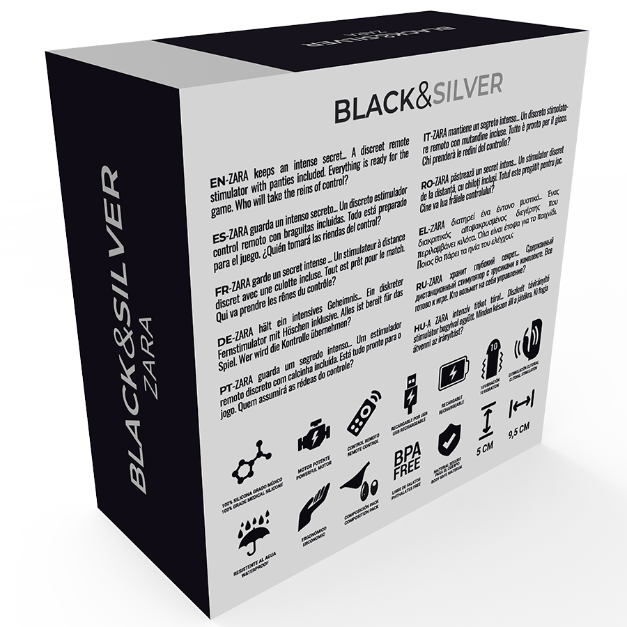 BLACK&SILVER - ZARA ESTIMULADOR CONTROL REMOTO CON PANTY GRATIS - Imagen 5