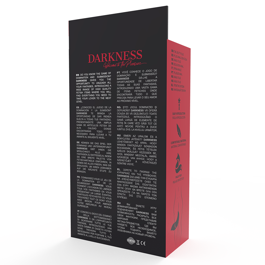 DARKNESS - PLUG ANAL SILICONA CON COLA BLANCA - Imagen 2