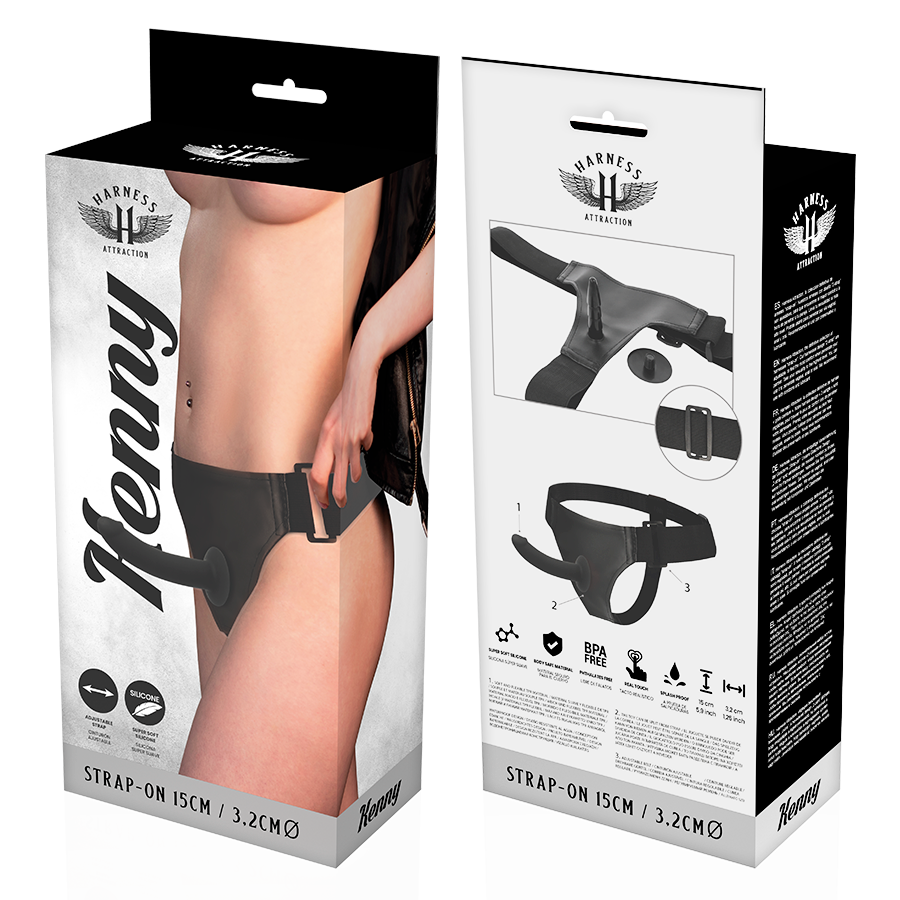 HARNESS ATTRACTION - ARNÉS SILICONA KENNY 15 CM -O- 3.2 CM - Imagen 4