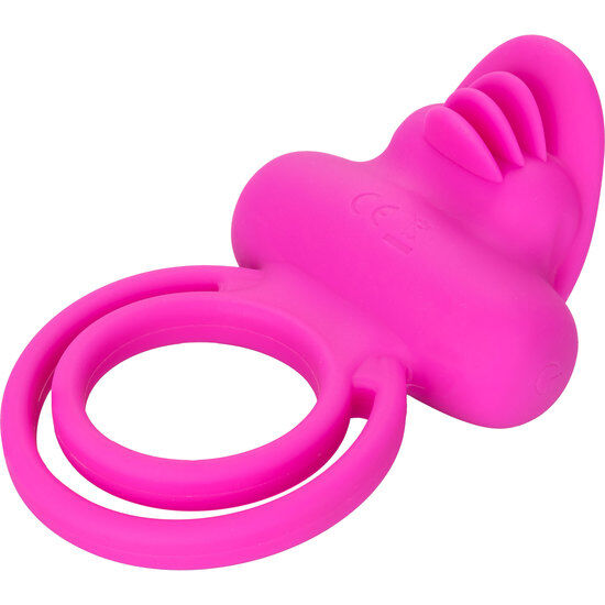 CALEXOTICS - DUAL CLIT FLICKER ENHANCER DOBLE ANILLO VIBRADOR DE SILICONA ROSA - Imagen 2