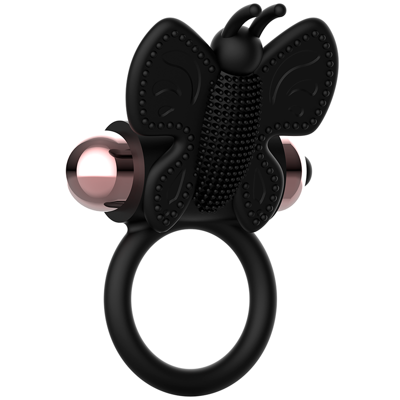 COQUETTE CHIC DESIRE - COCK RING BUTTERFLY ANILLO VIBRADOR NEGRO / GOLD - Imagen 3