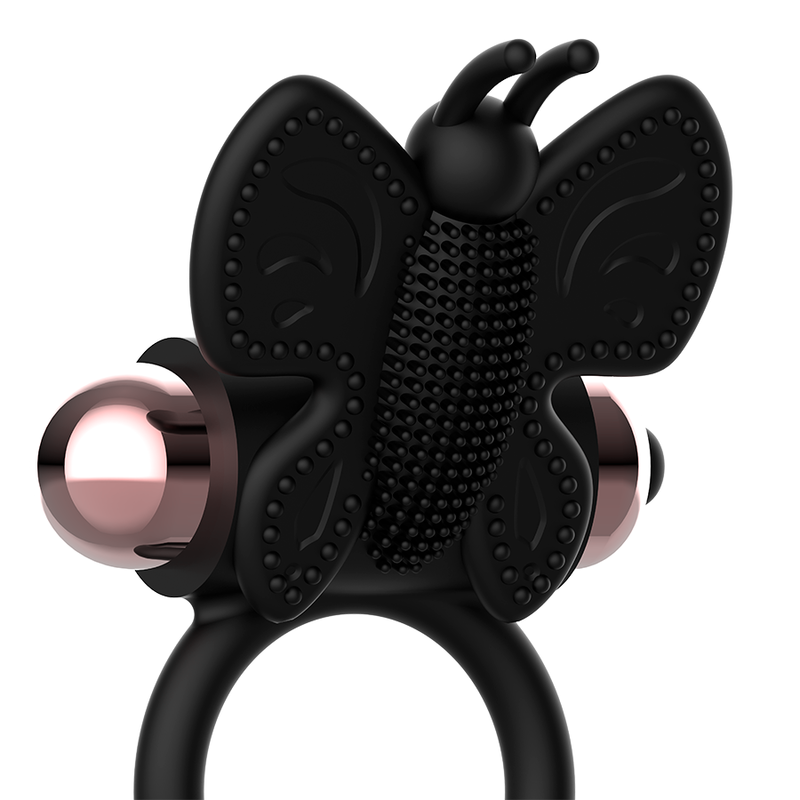 COQUETTE CHIC DESIRE - COCK RING BUTTERFLY ANILLO VIBRADOR NEGRO / GOLD - Imagen 2