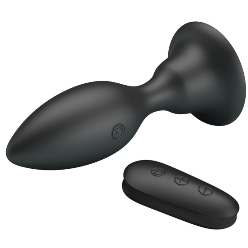 MR PLAY - PLUG ANAL CON VIBRACIÓN NEGRO CONTROL REMOTO - Imagen 2
