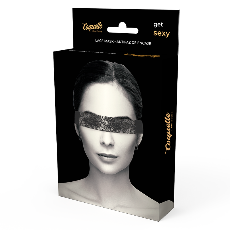 COQUETTE CHIC DESIRE - ANTIFAZ ENCAJE NEGRO CINTA - Imagen 3