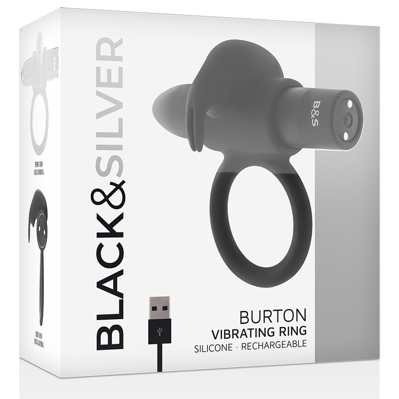 BLACK&SILVER - BURTON ANILLO 10 MODOS VIBRACIÓN NEGRO - Imagen 4