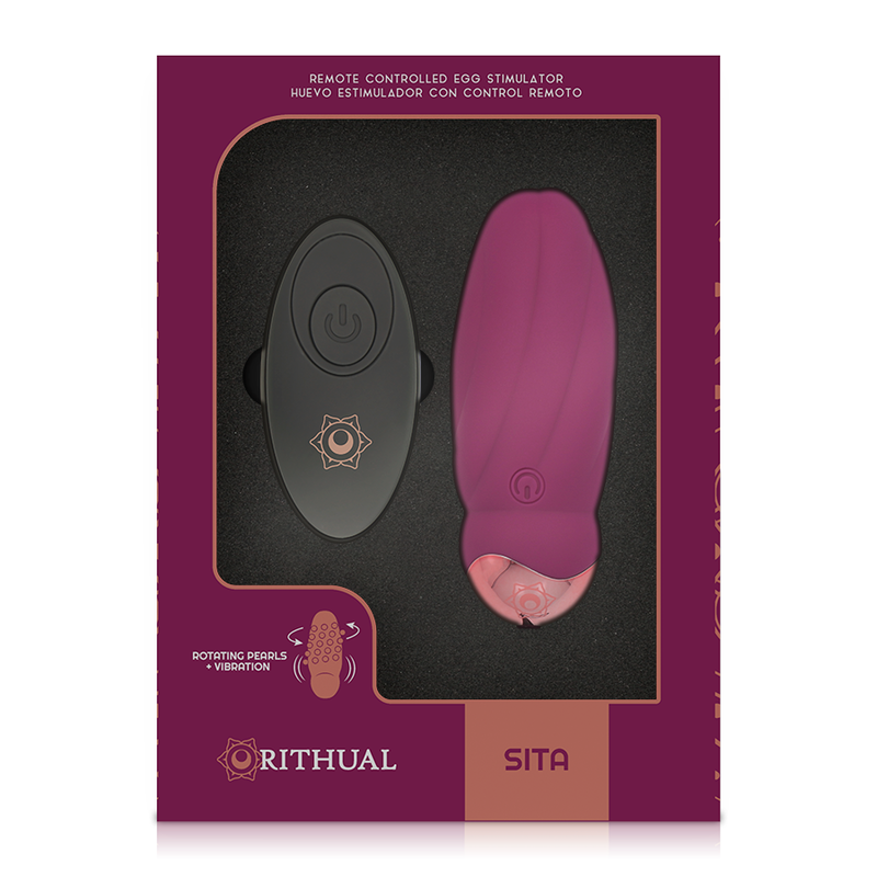 RITHUAL - SITA HUEVO CONTROL REMOTO ROTACIÓN DE PERLAS + VIBRACIÓN - Imagen 5