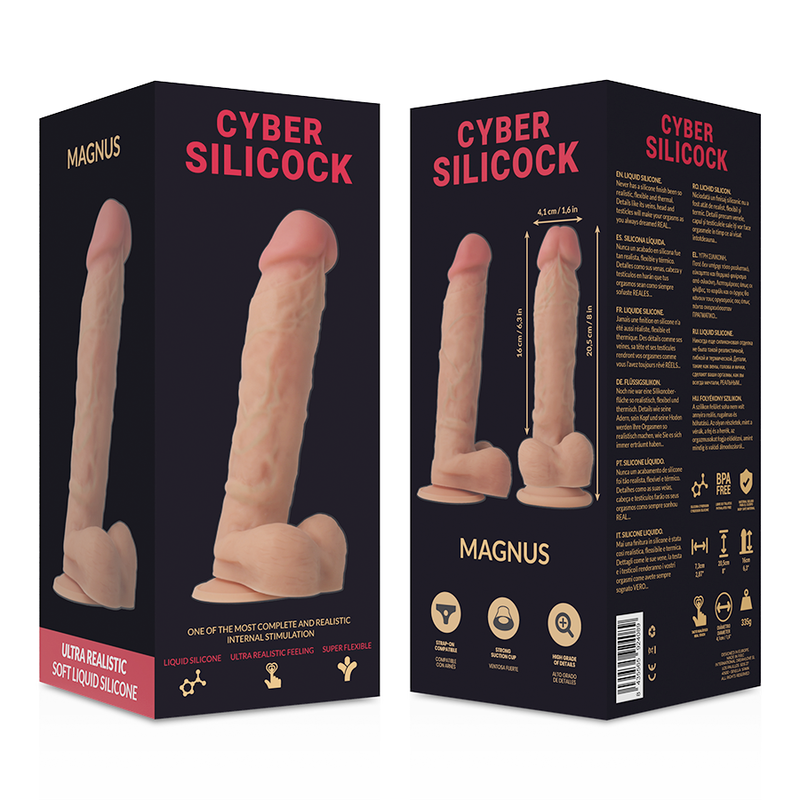 CYBER SILICOCK - ARNÉS SILICONA LÍQUIDA MAGNUS 20.5 CM -O- 4.1 CM - Imagen 12