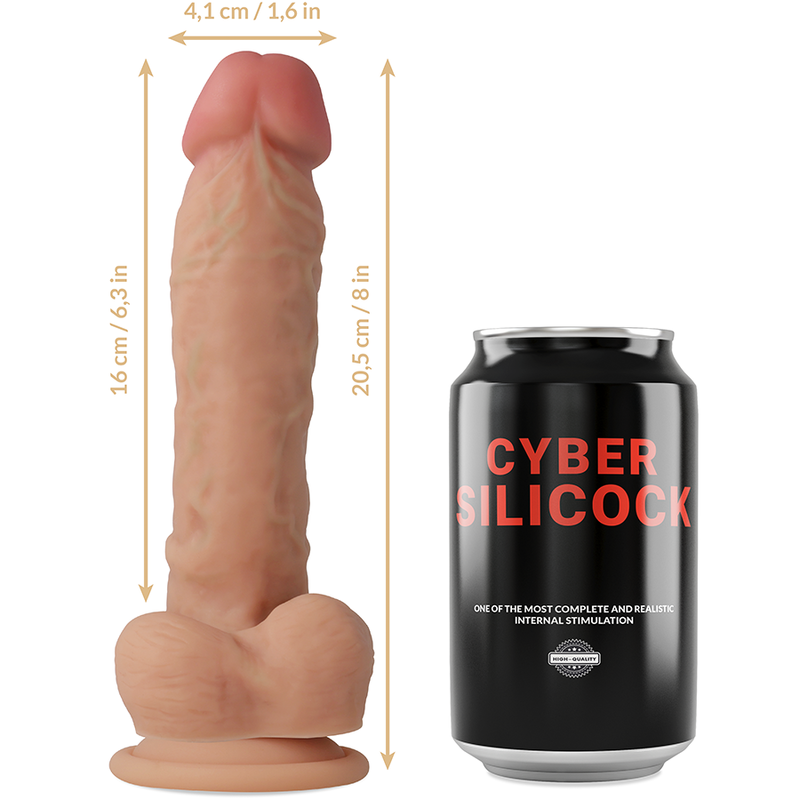 CYBER SILICOCK - ARNÉS SILICONA LÍQUIDA MAGNUS 20.5 CM -O- 4.1 CM - Imagen 4