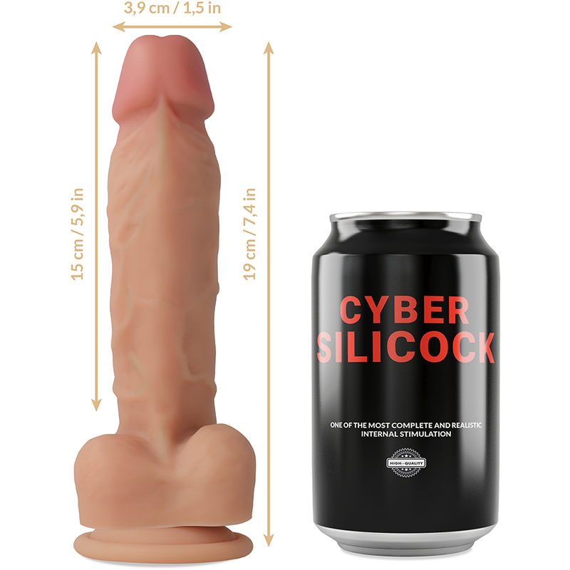 CYBER SILICOCK - ARNÉS SILICONA LIQUIDA OLIVER 19 CM -O- 3.9 CM - Imagen 7