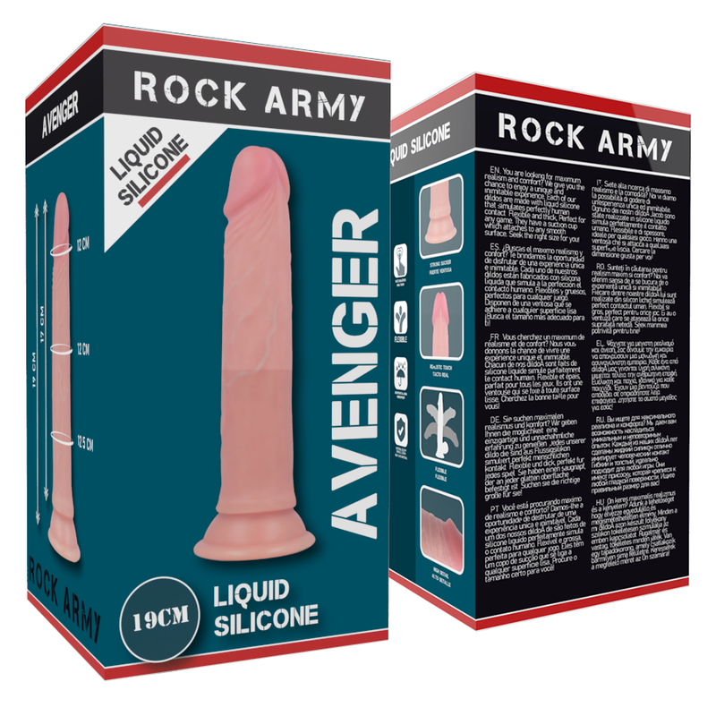 ROCKARMY - HARNESS + LIQUID SILICONE DILDO PREMIUM AVENGER 19 CM -O- 3.98 CM - Imagen 10