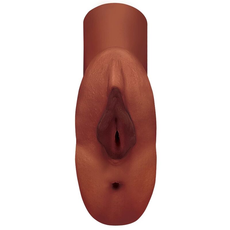 PDX PLUS - PERFECT PUSSY DOUBLE STROKER MASTURBADOR VAGINA Y ANO MARRÓN - Imagen 3