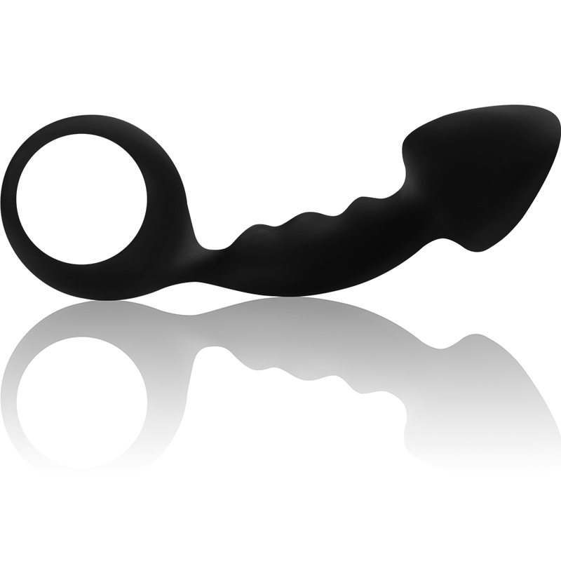 OHMAMA - PLUG ANAL ACANALADO CON ANILLA - Imagen 2