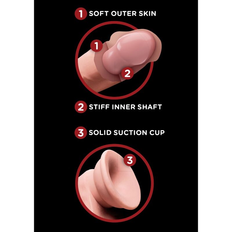 KING COCK - PLUS 3D DILDO SWINGING BALLS 12.7 CM - Imagen 2