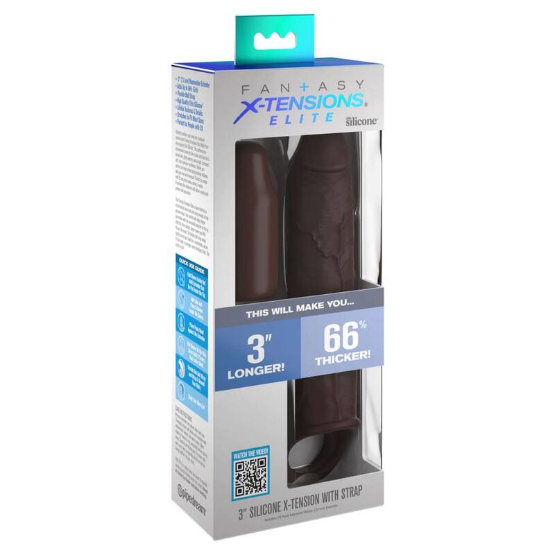 FANTASY X- TENSIONS - PIPEDREAMS EXTENSIÓN W STRAP 17,78 CM BROWN - Imagen 2