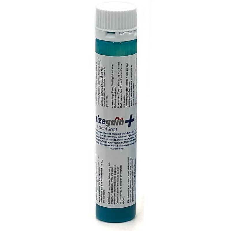 500 COSMETICS - SIZEGAIN PLUS INSTANT SHOT VIGORIZANTE MASCULINO 5 UNIDADES - Imagen 3
