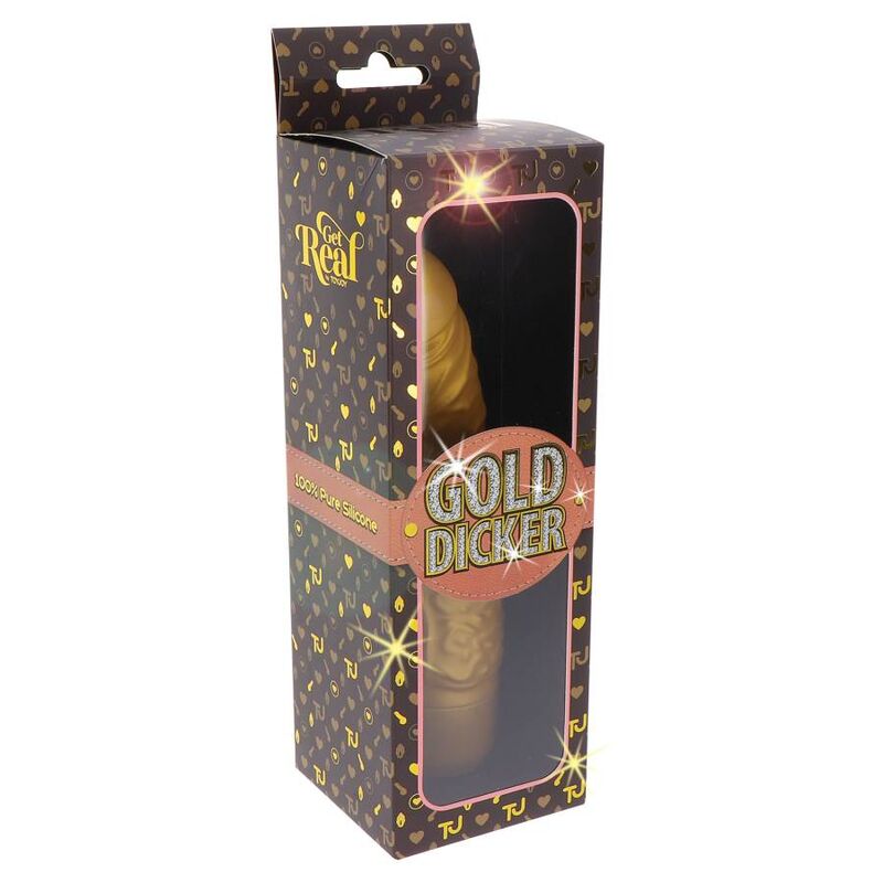 GET REAL - GOLD DICKER ORIGINAL VIBRADOR DORADO - Imagen 7