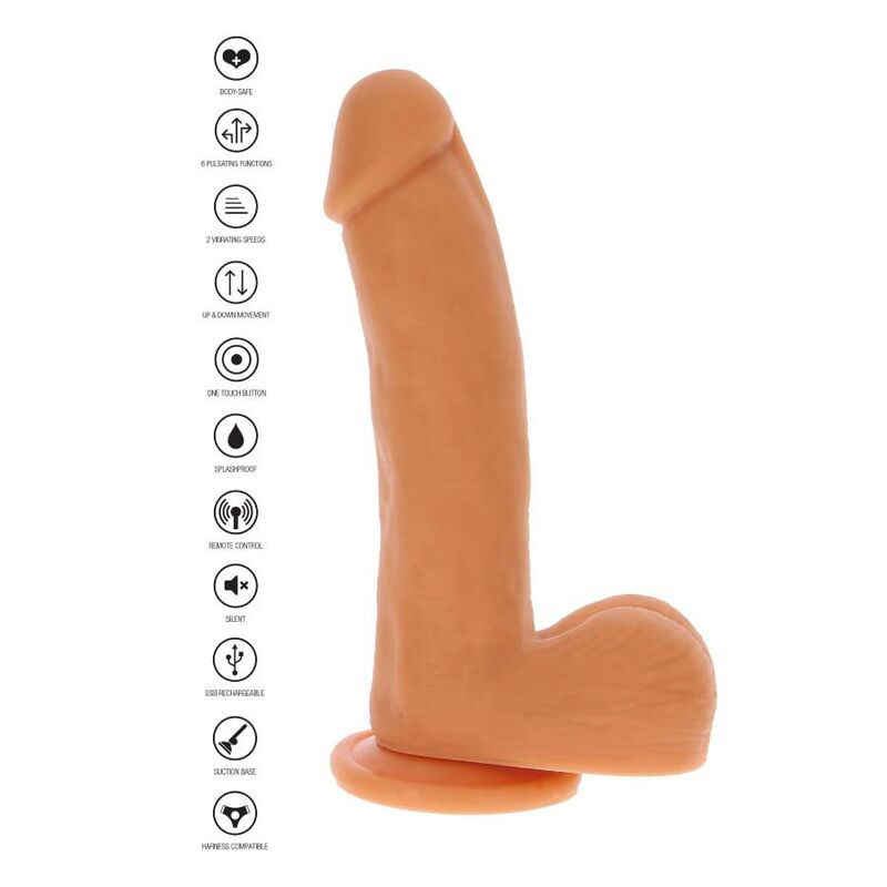 GET REAL - DILDO EMPUJE MAGNÉTICO PULSANTE NATURAL - Imagen 2
