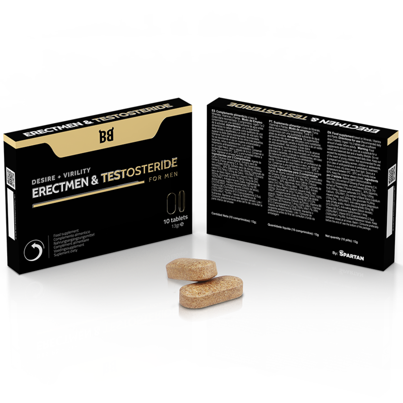 BLACK BULL - ERECTMEN & TESTOSTERIDE POTENCIA Y TESTOSTERONA PARA HOMBRE 10 CÁPSULAS - Imagen 3