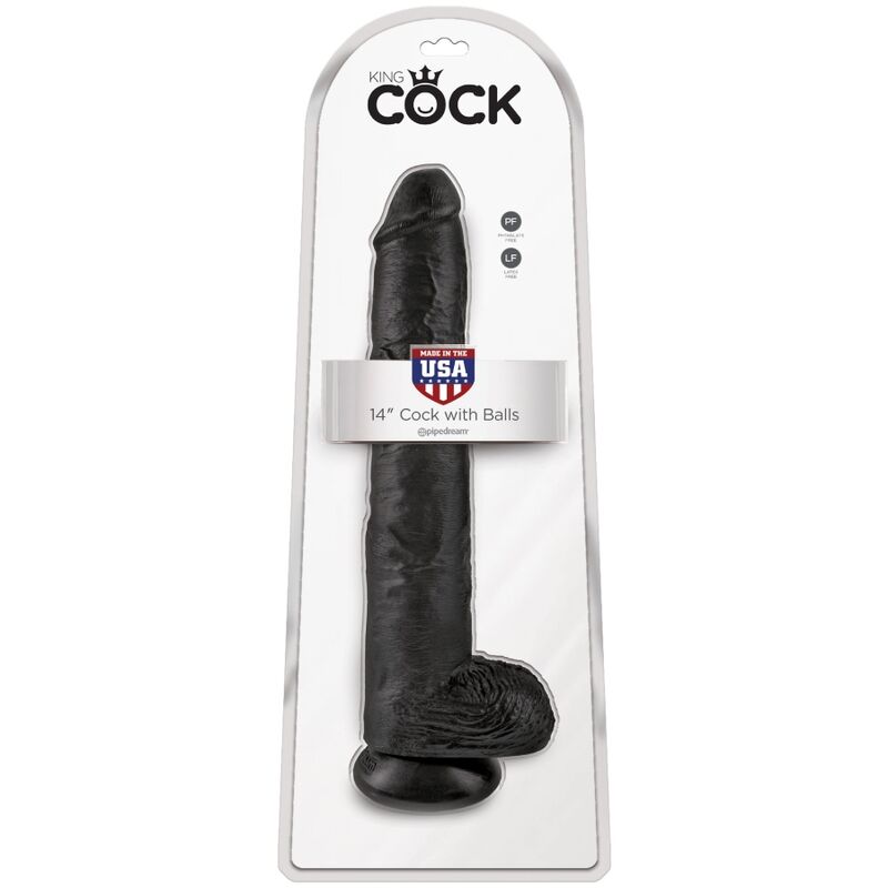 KING COCK - PENE REALÍSTICO CON TESTÍCULOS 30.5 CM NEGRO - Imagen 6