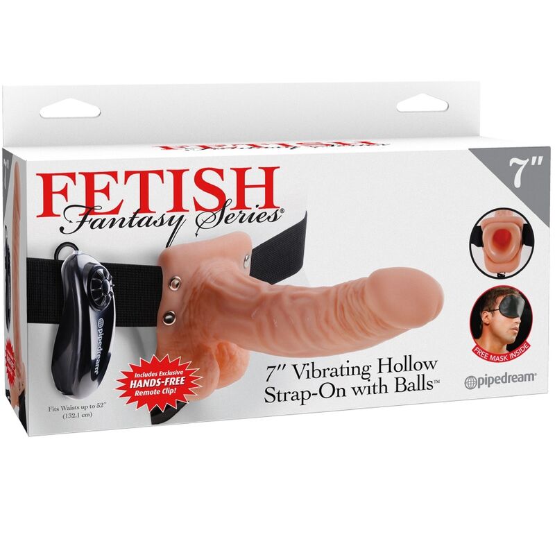 FETISH FANTASY SERIES - ARNÉS AJUSTABLE CONTROL REMOTO PENE REALÍSTICO CON TESTÍCULOS 17.8 CM - Imagen 6