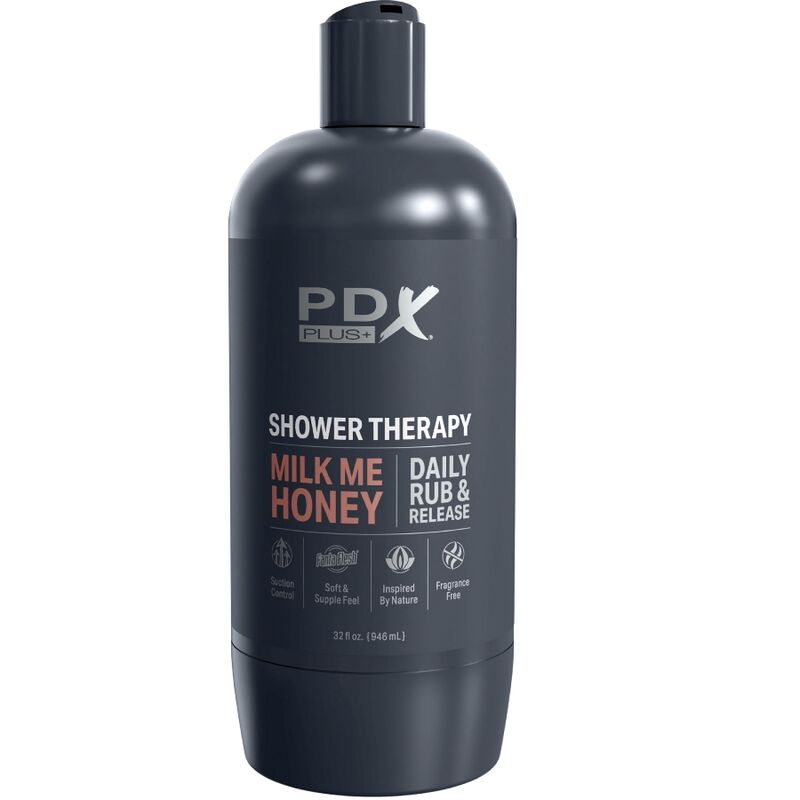 PDX PLUS - MASTURBADOR STROKER DISEÑO DISCRETO DE BOTE CHAMPU MILK ME HONEY CARAMELO - Imagen 3