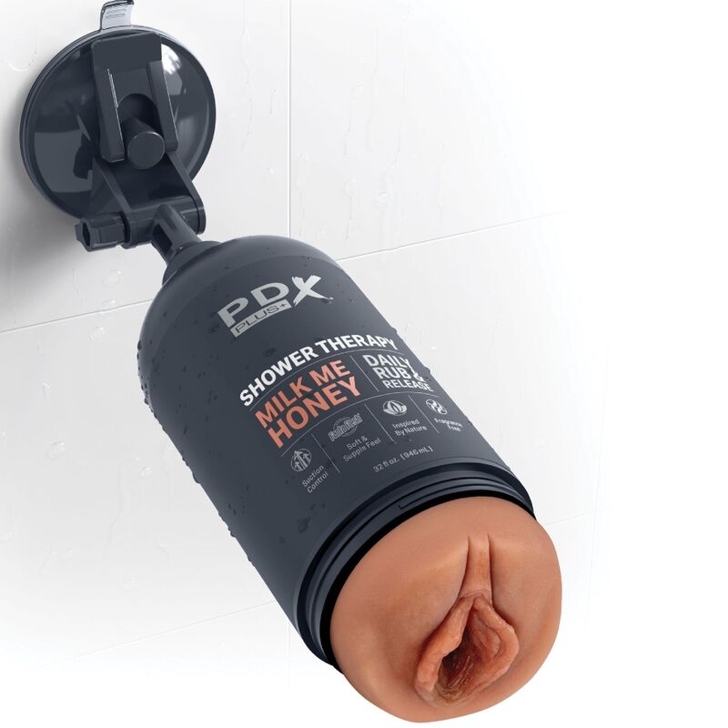 PDX PLUS - MASTURBADOR STROKER DISEÑO DISCRETO DE BOTE CHAMPU MILK ME HONEY CARAMELO - Imagen 6