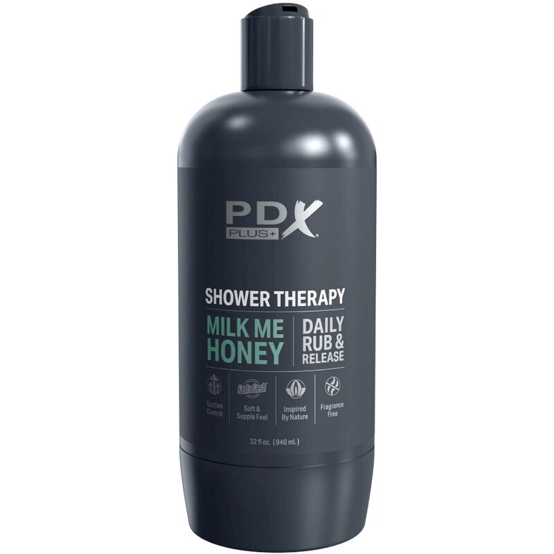 PDX PLUS - MASTURBADOR STROKER DISEÑO DISCRETO DE BOTE CHAMPU MILK ME HONEY - Imagen 2