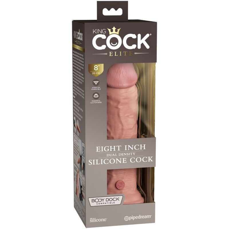 KING COCK - ÉLITE DILDO REALÍSTICO SILICONA 20.3 CM - Imagen 4
