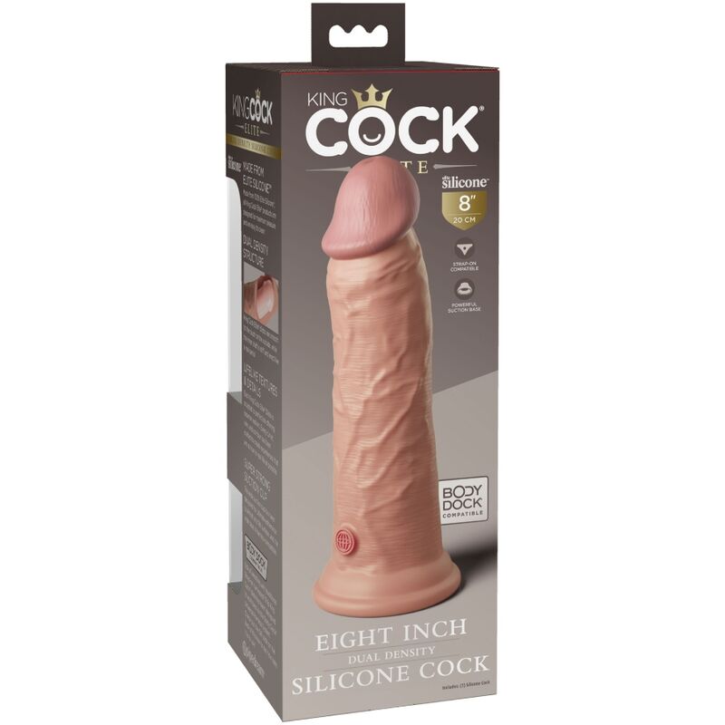 KING COCK - ÉLITE DILDO REALÍSTICO SILICONA 20.3 CM - Imagen 5