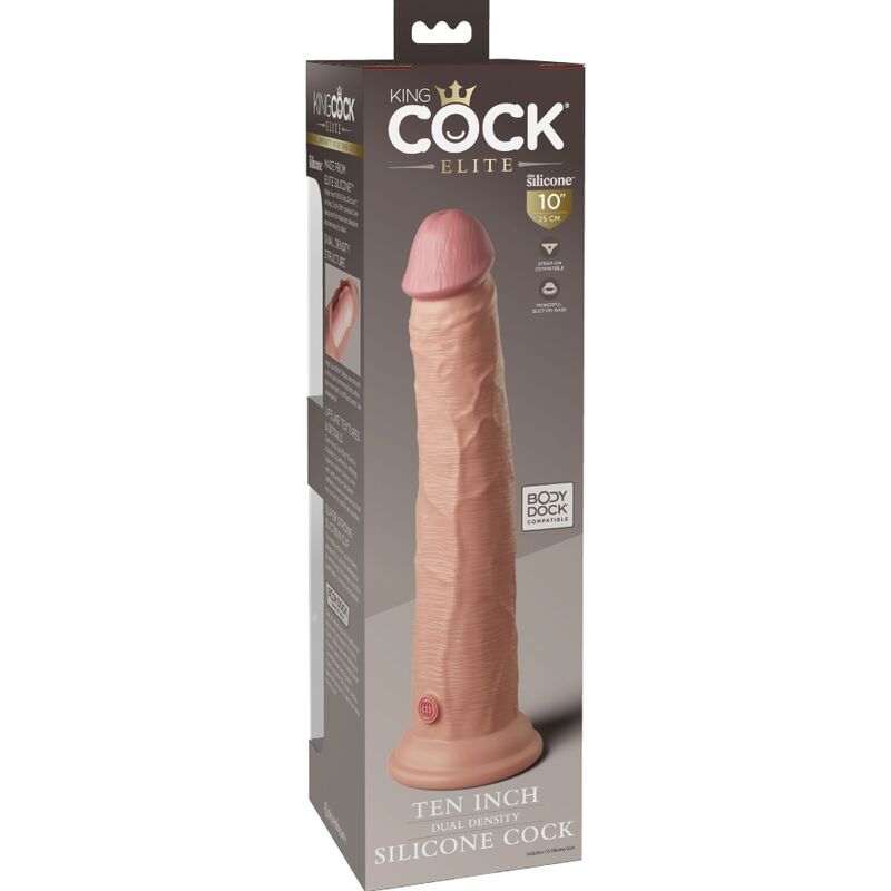 KING COCK - ÉLITE DILDO REALÍSTICO SILICONA 25.4 CM - Imagen 3