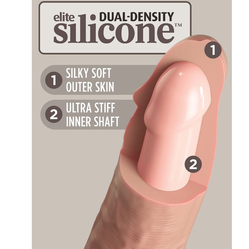 KING COCK - ÉLITE DILDO REALÍSTICO SILICONA 25.4 CM - Imagen 5