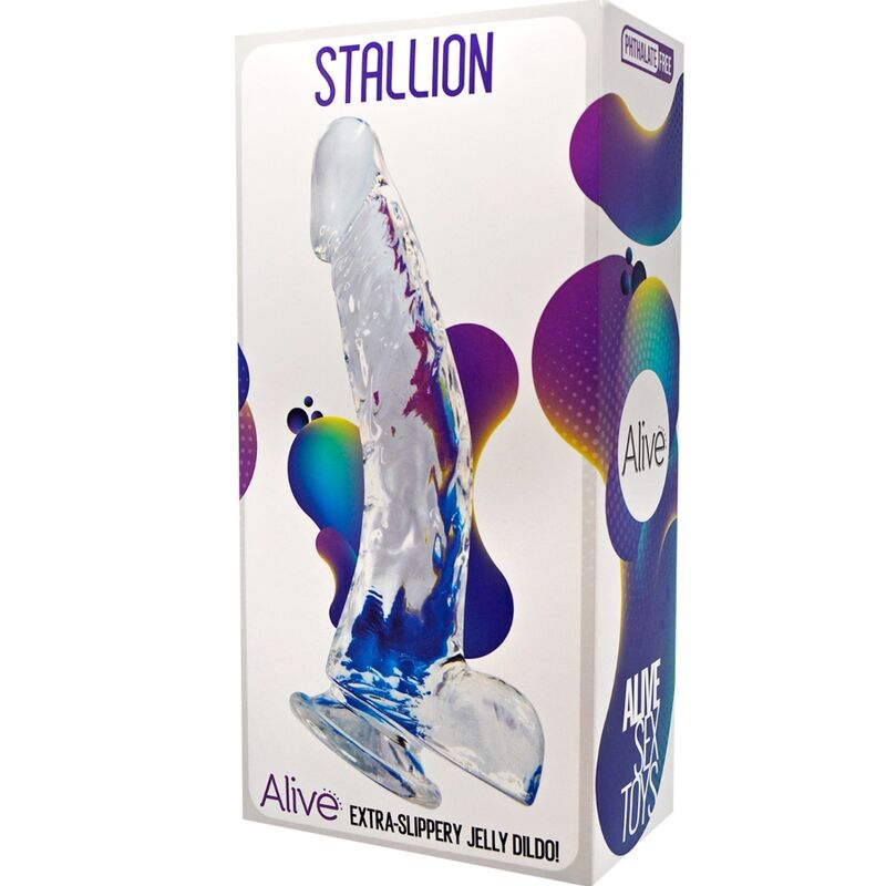 ALIVE - STALLION PENE REALÍSTICO TRANSPARENTE 22 CM - Imagen 2