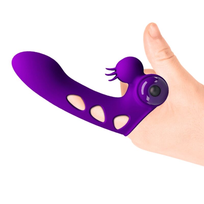 PRETTY LOVE - ORLANDO FUNDA DE DEDO VIBRADOR MORADO - Imagen 4